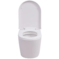 Thumbnail for Wandmontierte Toilette Keramik Weiß