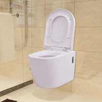 Thumbnail for Wandmontierte Toilette Keramik Weiß