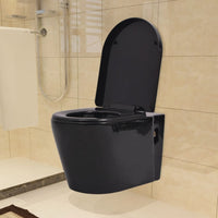 Thumbnail for Wandmontierte Toilette Keramik Schwarz