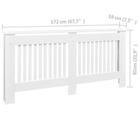 Thumbnail for Heizkörperabdeckung Weiß MDF 172 cm