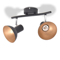 Thumbnail for Deckenlampe für 2 Glühbirnen E27 Schwarz und Gold