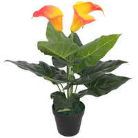 Thumbnail for Künstliche Calla-Lilie mit Topf 45 cm Rot und Gelb
