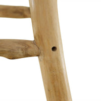 Thumbnail for Barhocker Echtleder und Teak Massivholz