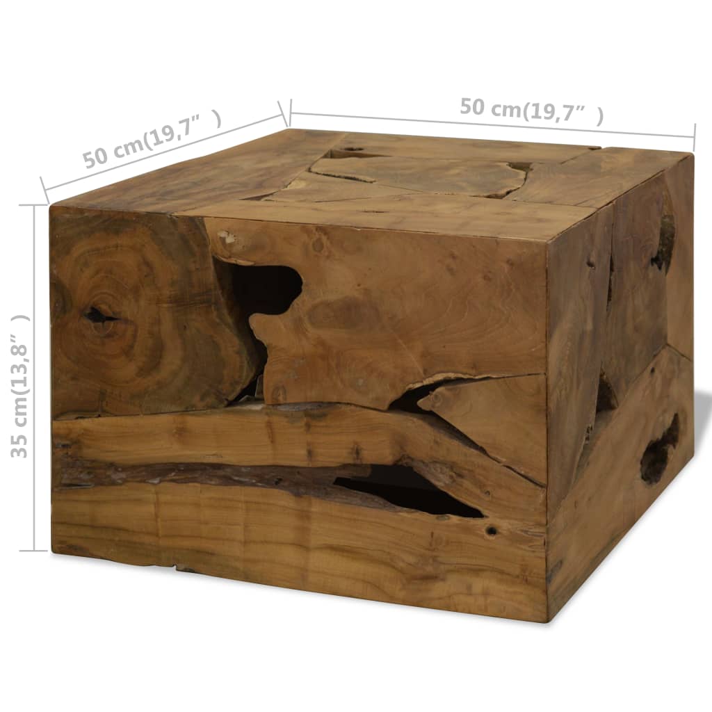 Couchtisch Echtholz 50 x 50 x 35 Braun