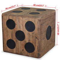 Thumbnail for Aufbewahrungskiste Mindi-Holz 40 x 40 x 40 cm Würfel-Design