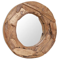 Thumbnail for Dekorativer Spiegel Teak 60 cm Rund