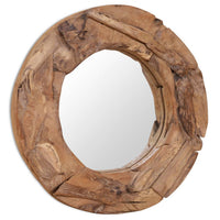 Thumbnail for Dekorativer Spiegel Teak 60 cm Rund