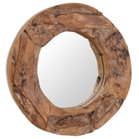 Thumbnail for Dekorativer Spiegel Teak 60 cm Rund