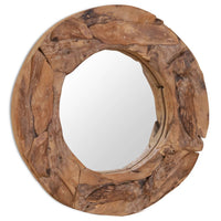 Thumbnail for Dekorativer Spiegel Teak 60 cm Rund
