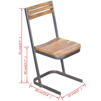 Thumbnail for Esszimmerstühle 4 Stk. Massivholz Teak