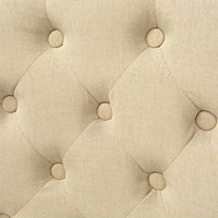 Thumbnail for Esszimmerstühle 4 Stk. Cremeweiß Stoff