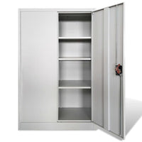 Thumbnail for Aktenschrank 90×40×140 cm Stahl Grau