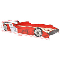 Thumbnail for Rennwagen-Bett 90x200 cm Rot