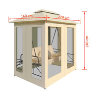 Thumbnail for Pavillon Umwandelbare Schaukelbank Cremeweiß