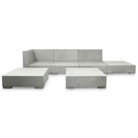 Thumbnail for 6-tlg. Garten-Lounge-Set mit Auflagen Beton Grau