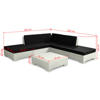 Thumbnail for 6-tlg. Garten-Lounge-Set mit Auflagen Beton Grau