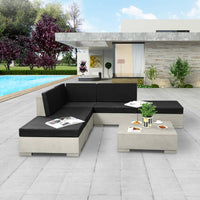 Thumbnail for 6-tlg. Garten-Lounge-Set mit Auflagen Beton Grau
