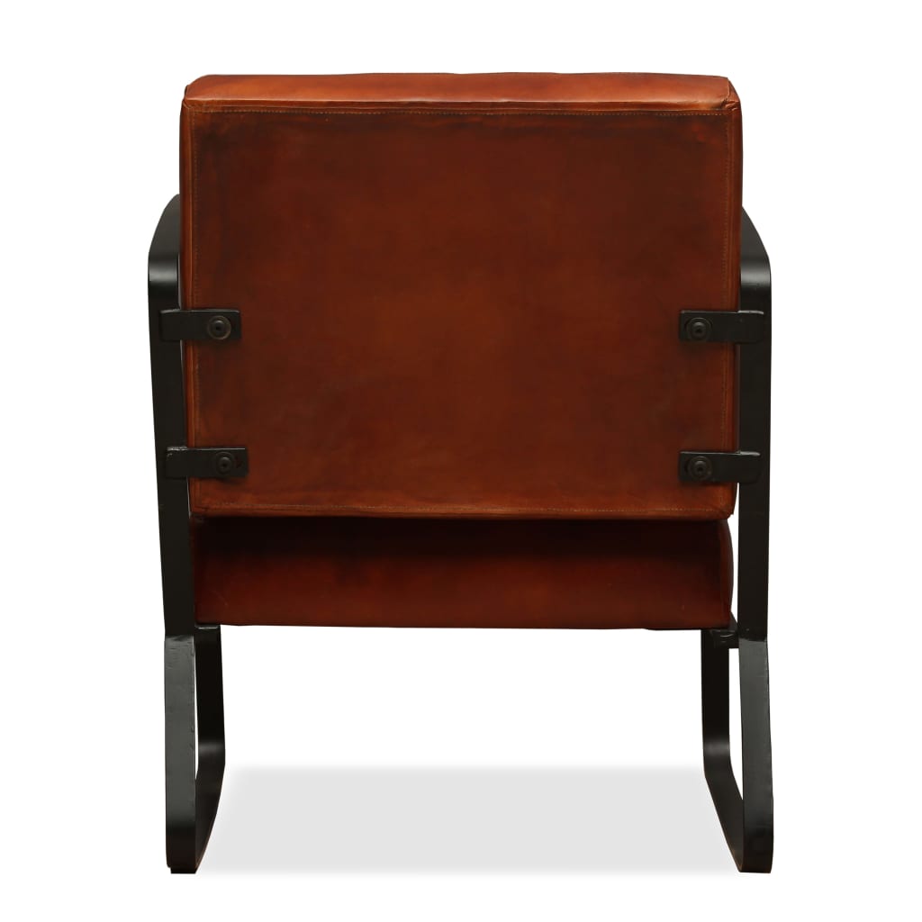 Loungesessel Braun Echtleder