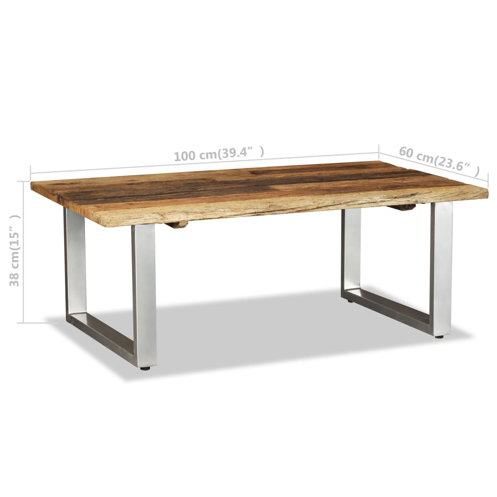 Couchtisch Recyceltes Massivholz 100x60x38 cm