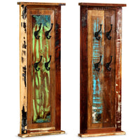 Thumbnail for Wandgarderobe 2 Stk. Altholz Massiv 38x100 cm