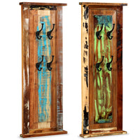 Thumbnail for Wandgarderobe 2 Stk. Altholz Massiv 38x100 cm