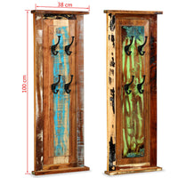 Thumbnail for Wandgarderobe 2 Stk. Altholz Massiv 38x100 cm