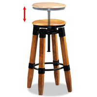 Thumbnail for Barhocker 2 Stk. Mango Massivholz