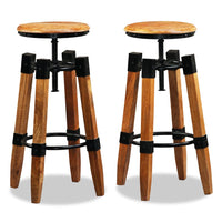 Thumbnail for Barhocker 2 Stk. Mango Massivholz