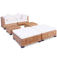 Thumbnail for Sofagarnitur 16-tlg. Natürliches Rattan