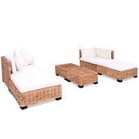Thumbnail for Sofagarnitur 16-tlg. Natürliches Rattan