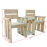 Thumbnail for 2-Sitzer-Gartenbank 150 cm Imprägniertes Kiefernholz