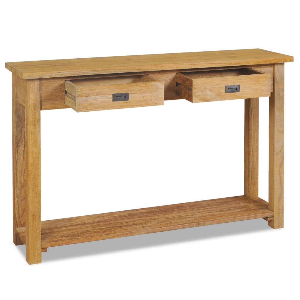 Konsolentisch Massivholz Teak 120×30×80 cm