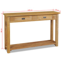 Thumbnail for Konsolentisch Massivholz Teak 120×30×80 cm