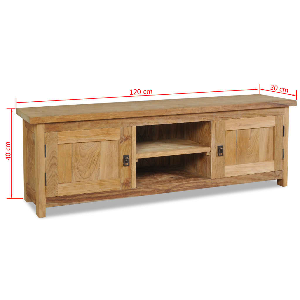 TV-Schrank Massivholz Teak 120×30×40 cm