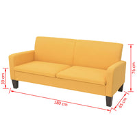 Thumbnail for 3-Sitzersofa 180 x 65 x76 cm Gelb