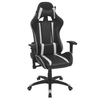 Thumbnail for Neigbarer Racing-Bürostuhl Kunstleder Weiß