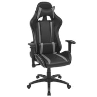 Thumbnail for Neigbarer Racing-Bürostuhl Kunstleder Grau