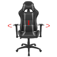 Thumbnail for Neigbarer Racing-Bürostuhl Kunstleder Grau