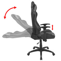 Thumbnail for Neigbarer Racing-Bürostuhl Kunstleder Grau
