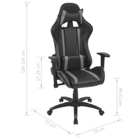Thumbnail for Neigbarer Racing-Bürostuhl Kunstleder Grau