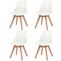 Thumbnail for Esszimmerstühle 4 Stk. Weiß Kunstleder