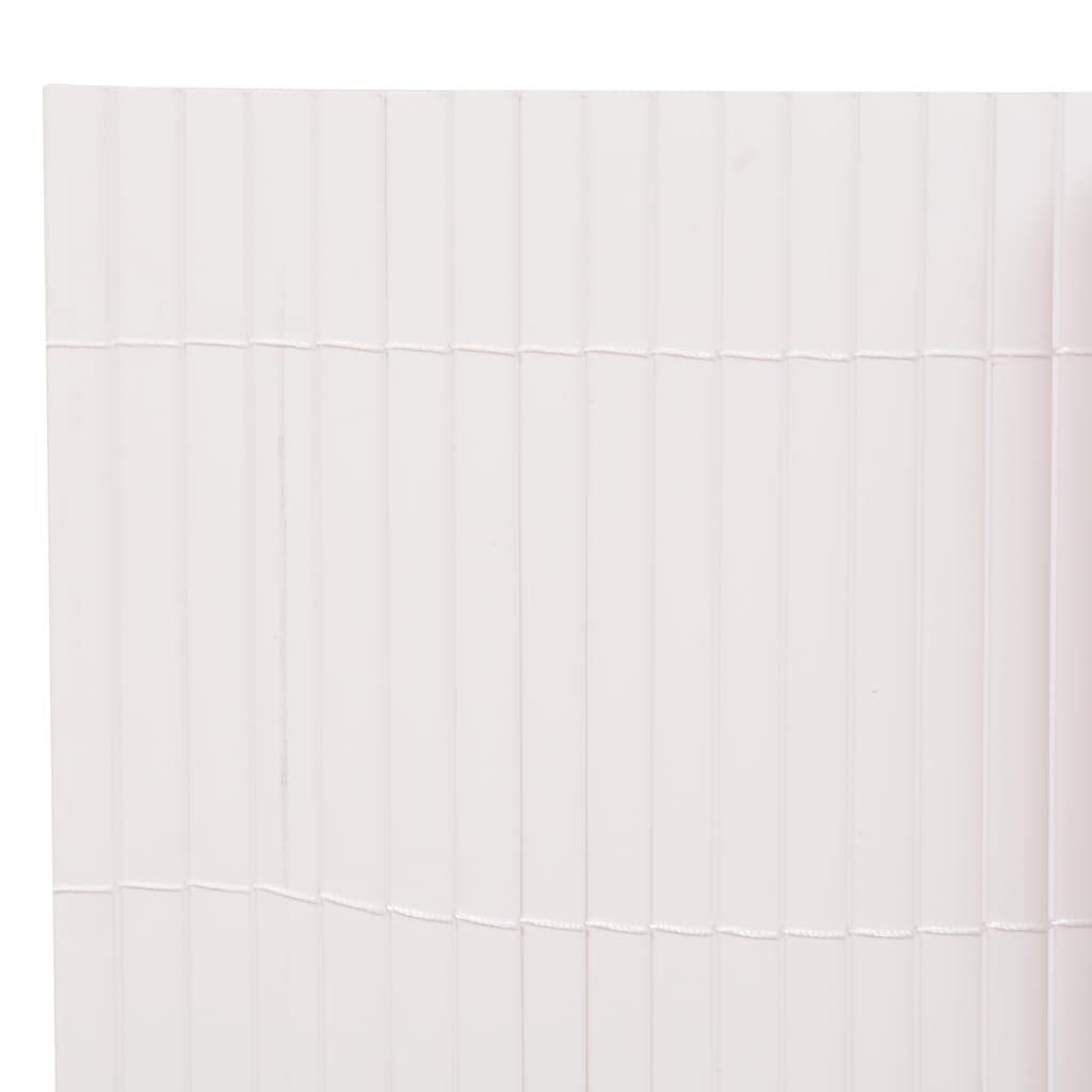 Gartenzaun Doppelseitig 90 x 300 cm Weiß
