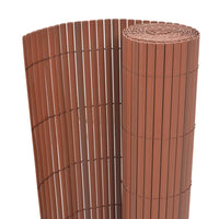 Thumbnail for Gartenzaun Doppelseitig PVC 90 x 300 cm Braun
