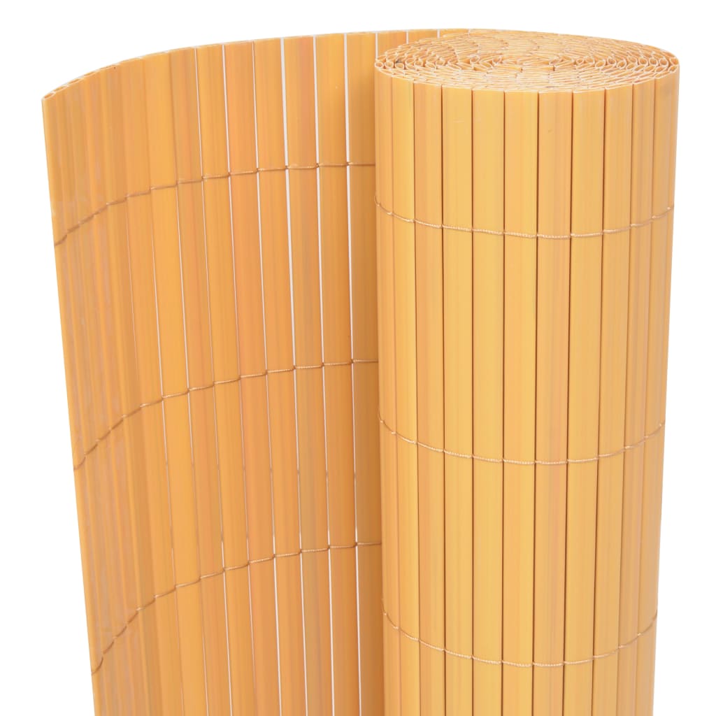 Gartenzaun Doppelseitig PVC 90×500 cm Gelb