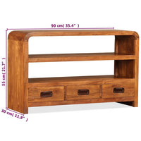 Thumbnail for TV-Schrank Massivholz Akazie 90x30x55 cm