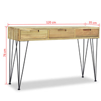 Thumbnail for Konsolentisch 120 x 35 x 76 cm Teak Massiv