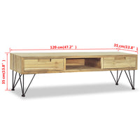 Thumbnail for TV-Schrank 120 x 35 x 35 cm Teak Massiv