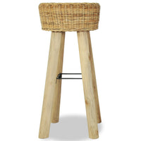 Thumbnail for Barhocker 2 Stk. Natur Rattan