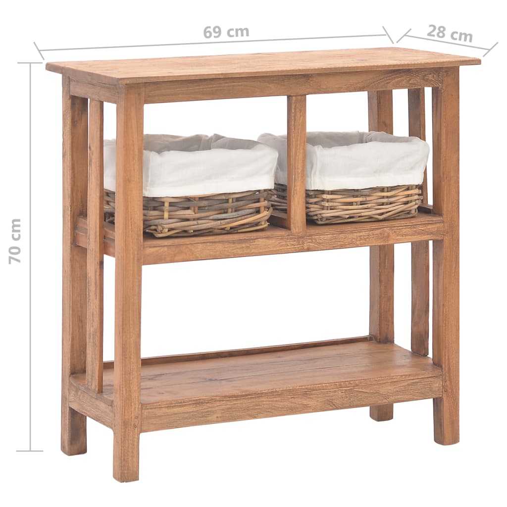 Konsolentisch Altholz Massiv 69 x 28 x 70 cm