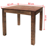 Thumbnail for Esszimmertisch Recyceltes Massivholz 82 x 80 x 76 cm